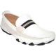 AC Casuals 5895 White Leather Driving Moccasin Style Loafers